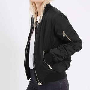 Topshop black & gold bomber jacket